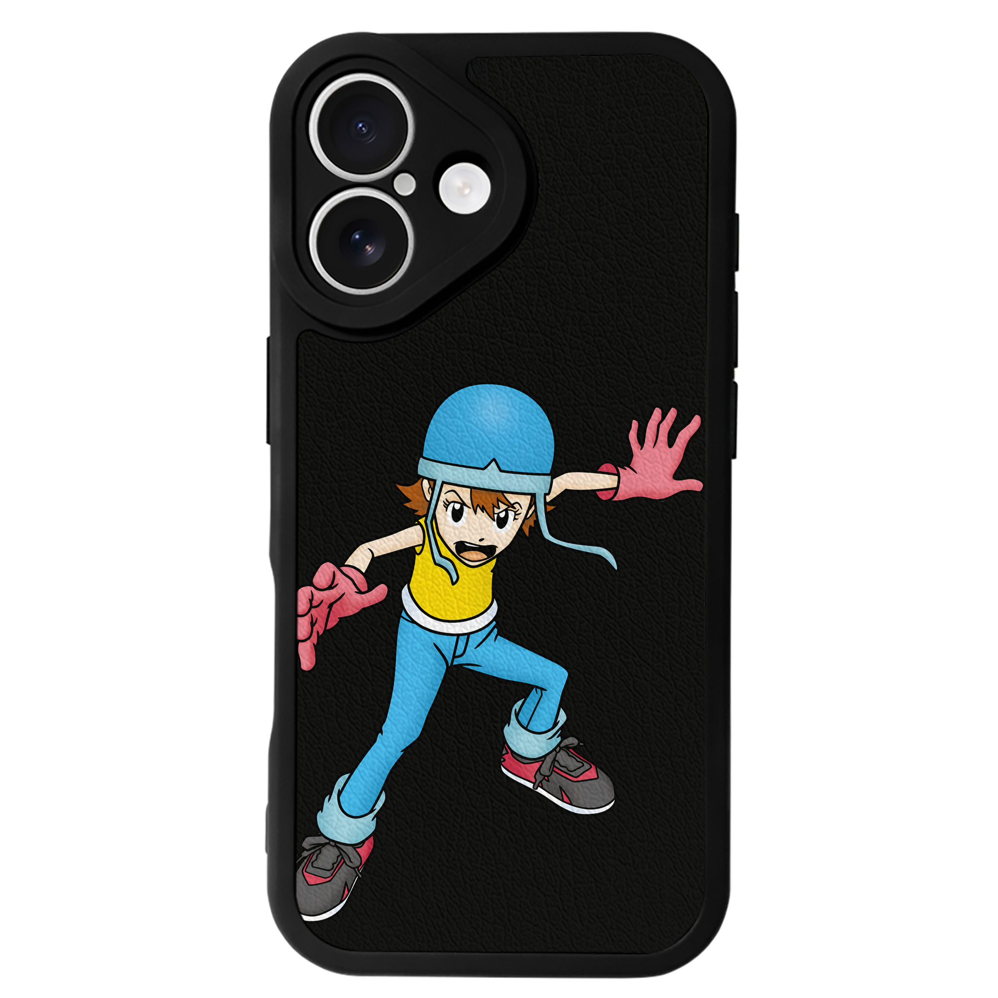（画像用） Digimon デジタルモンスター/デジモン 【iPhone 16シリーズ対応】シリコンスマホケース（レザー調） 材質：シリコン